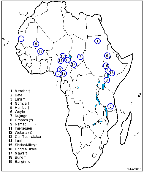 Afrika osztlyba nem sorolt nyelvei