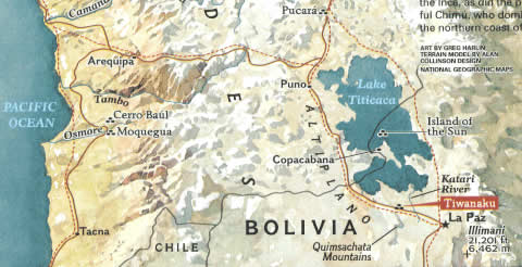 Tiwanaku  map